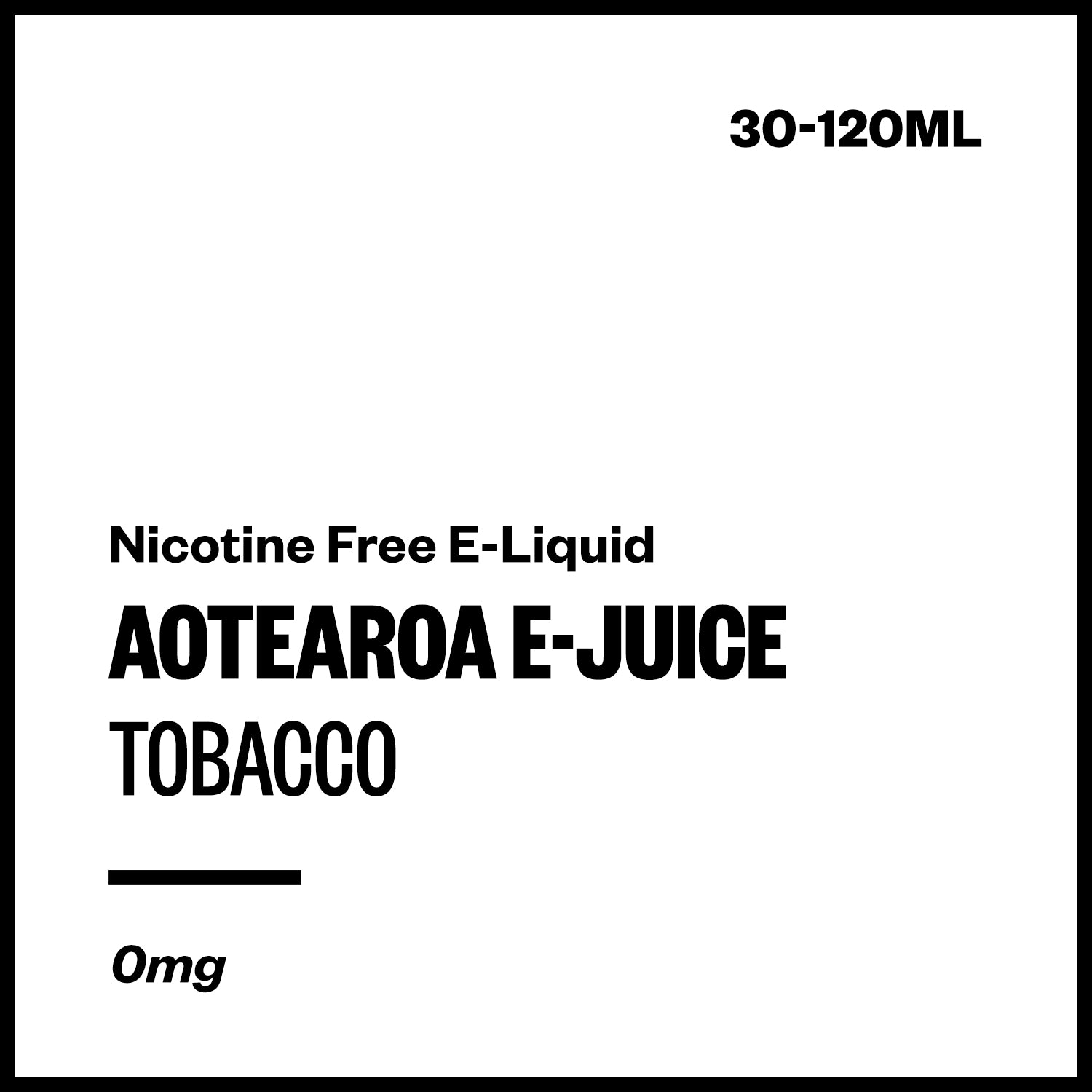 aej-tobacco-freebase-no-nicotine.jpg Aotearoa E-Juice - Tobacco (Nicotine Free E-Liquid) - Image 1