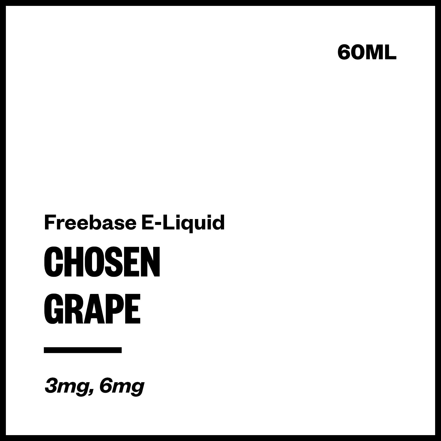 chosen-freebase-grape_456dd1e3-e610-40db-8663-35314320299b.jpg Chosen - Grape (Freebase E-Liquid 60ml) - Image 1