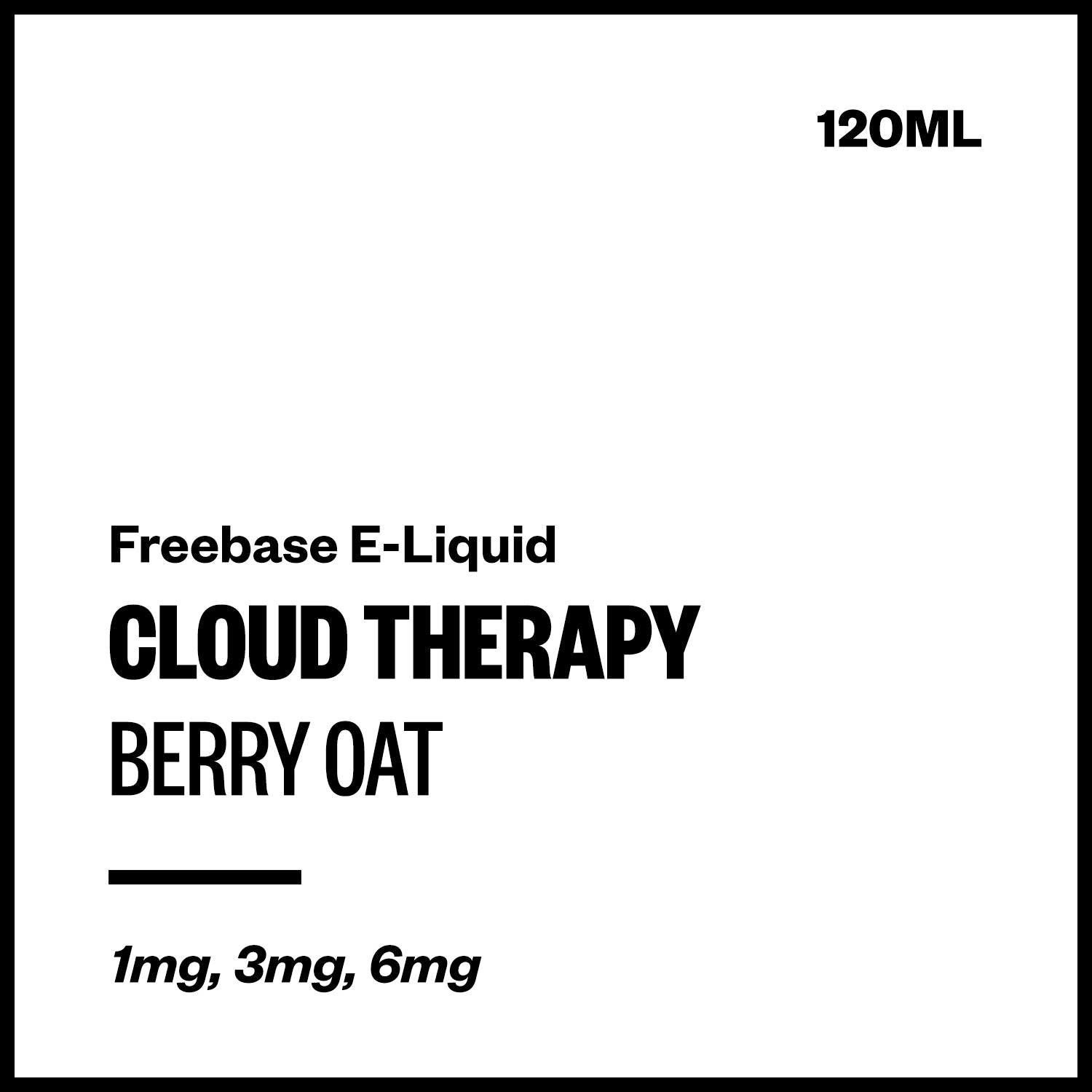ct-berry-oat-freebase-with-nicotine.jpg Cloud Therapy - Berry Oat (Freebase E-Liquid 120ml) - Image 1