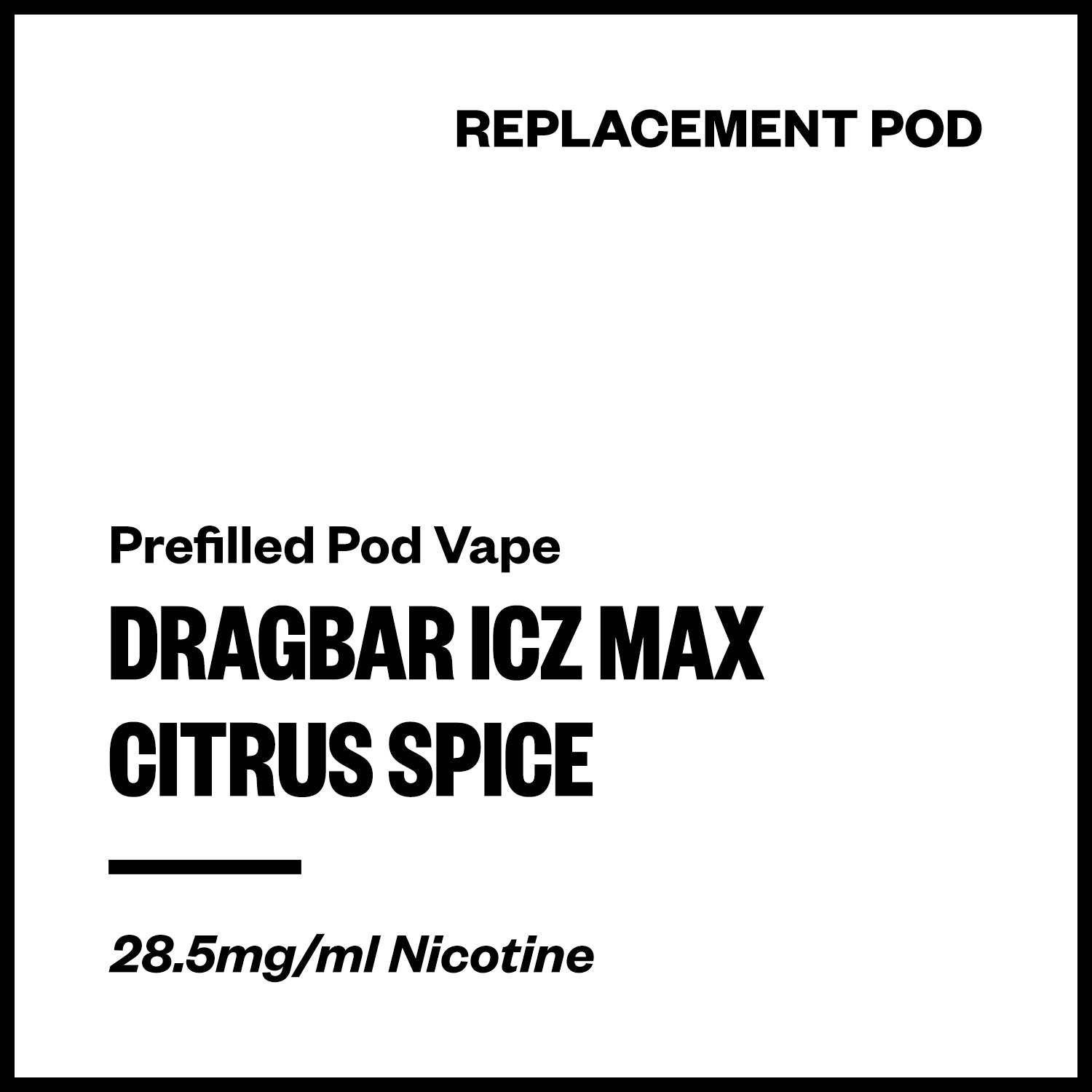 dragbar-icz-max-pod-citrus-spice.jpg Dragbar ICZ Max - Citrus Spice (Replacement Pod) - Image 1