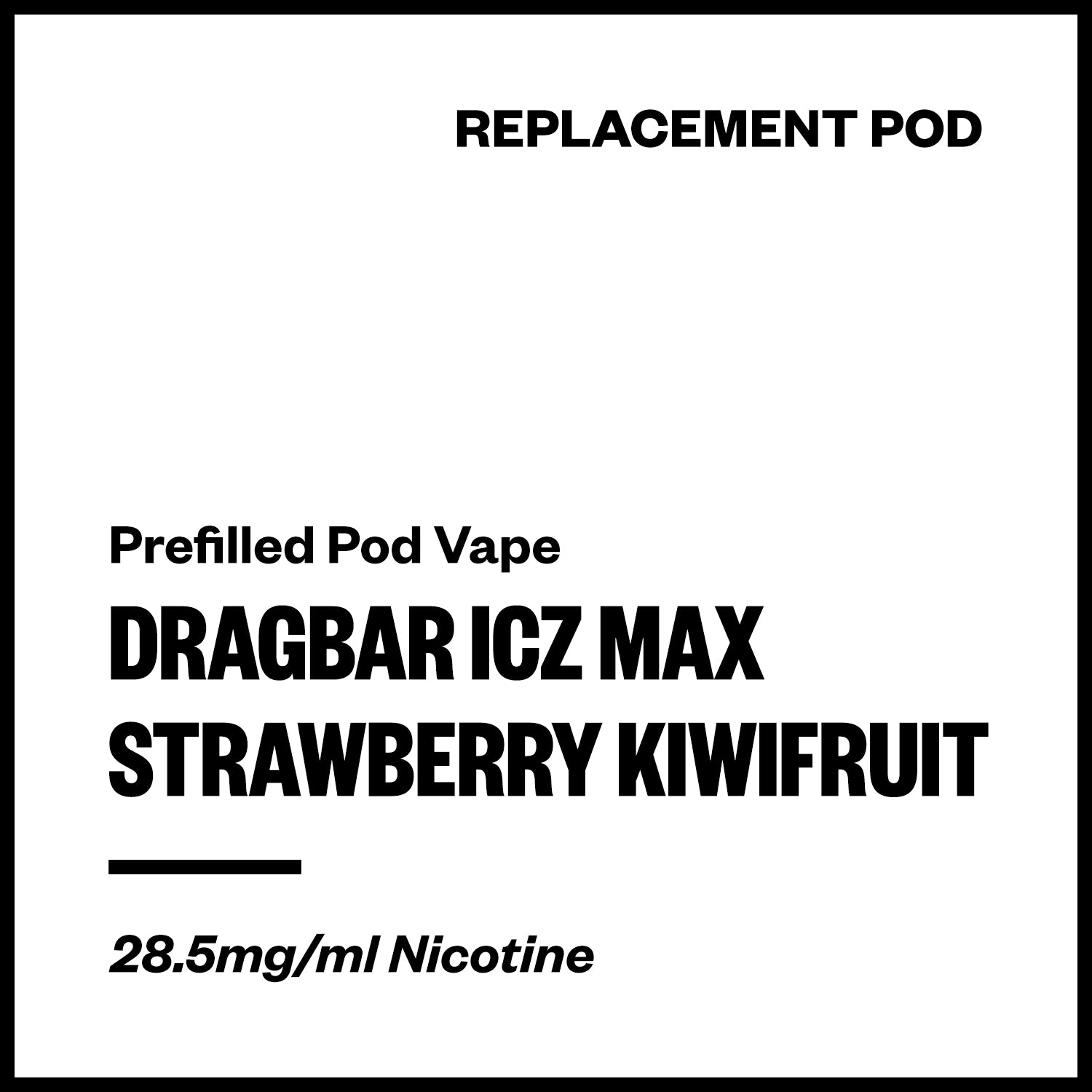 dragbar-icz-max-pod-strawberry-kiwifruit.jpg Dragbar ICZ Max - Strawberry Kiwifruit (Replacement Pod) - Image 1