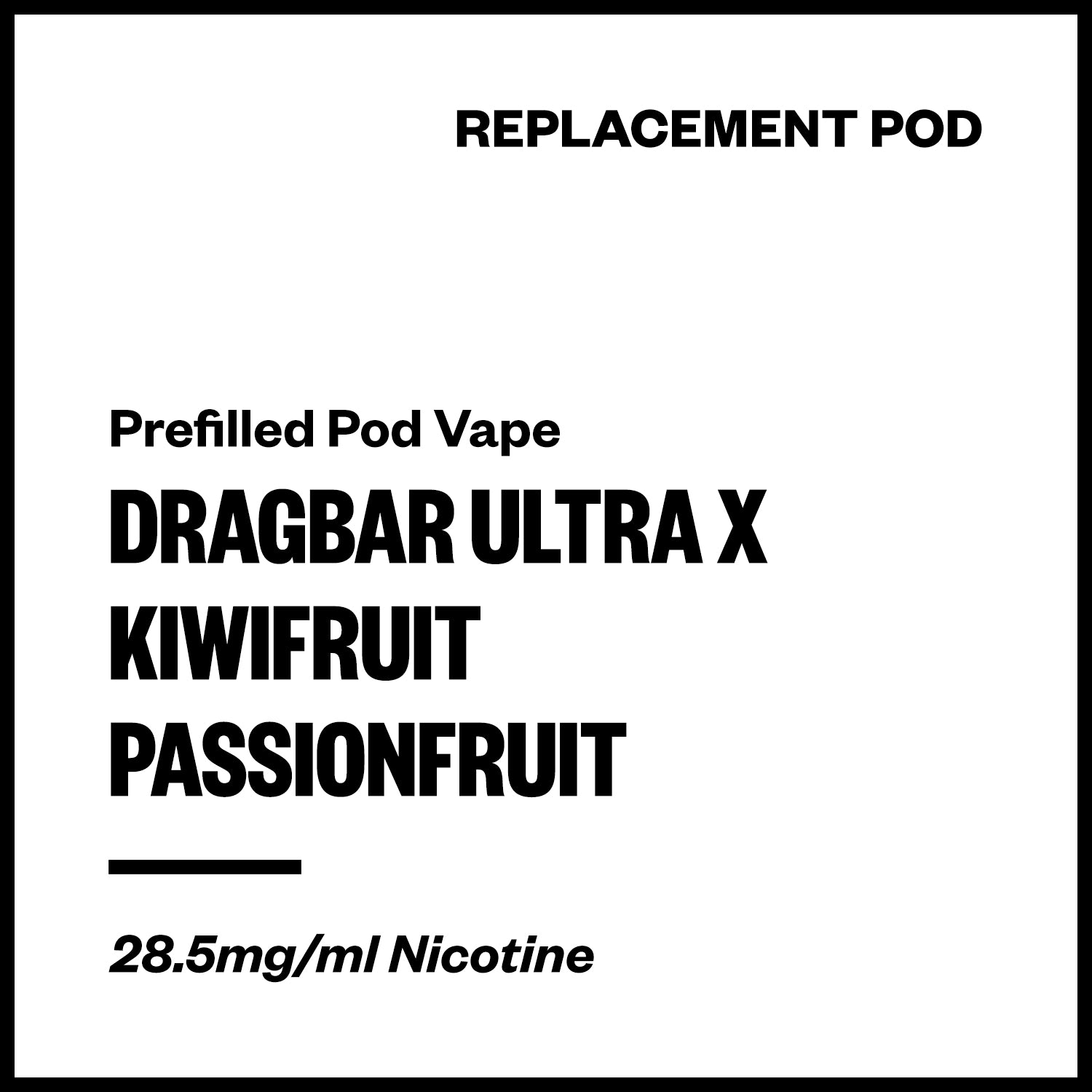 dragbar-ultra-x-pod-kiwifruit-passionfruit.jpg Dragbar Ultra X - Kiwifruit Passionfruit (Replacement Pod) - Image 1