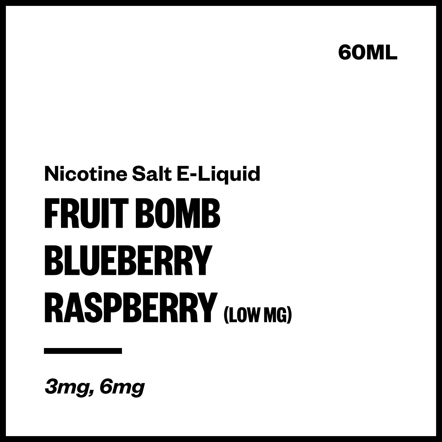 fruit-bomb-salts-blueberry-raspberry-low-mg_2c0be975-75f1-4de0-b312-4ab1cf20241a.jpg Fruit Bomb - Blueberry Raspberry (Low MG Nic Salt E-Liquid 60ml) - Image 1