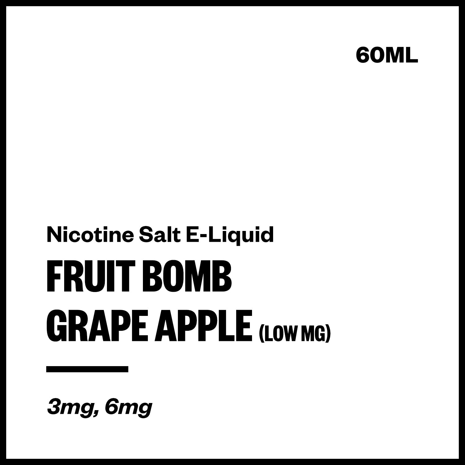 fruit-bomb-salts-grape-apple-low-mg_2879f82d-b826-4970-8742-c3189feb73cb.jpg Fruit Bomb - Grape Apple (Low MG Nic Salt E-Liquid 60ml) - Image 1