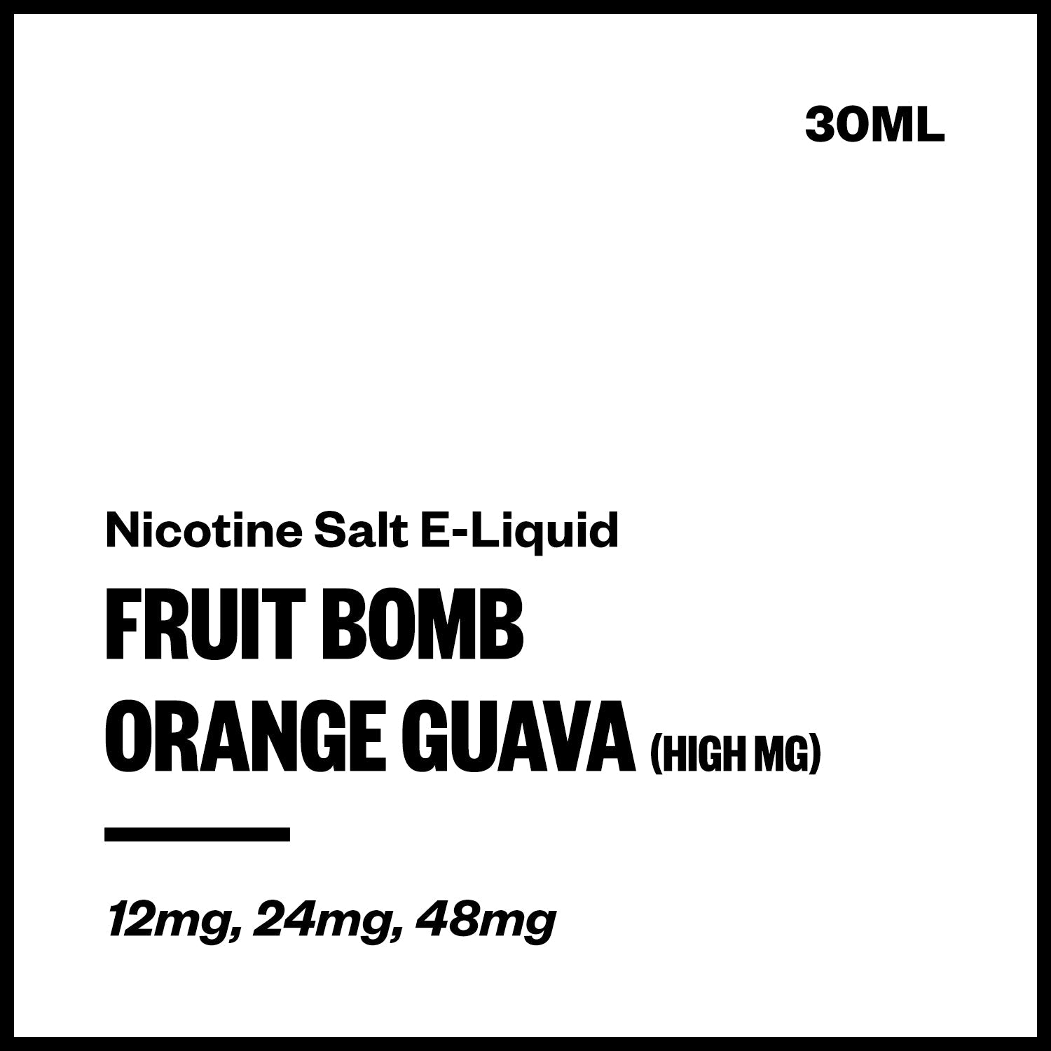 fruit-bomb-salts-orange-guava-high-mg_3d57299e-8ec1-4f5b-9c37-00277aa38431.jpg Fruit Bomb - Orange Guava (High MG Nic Salt E-Liquid 30ml) - Image 1