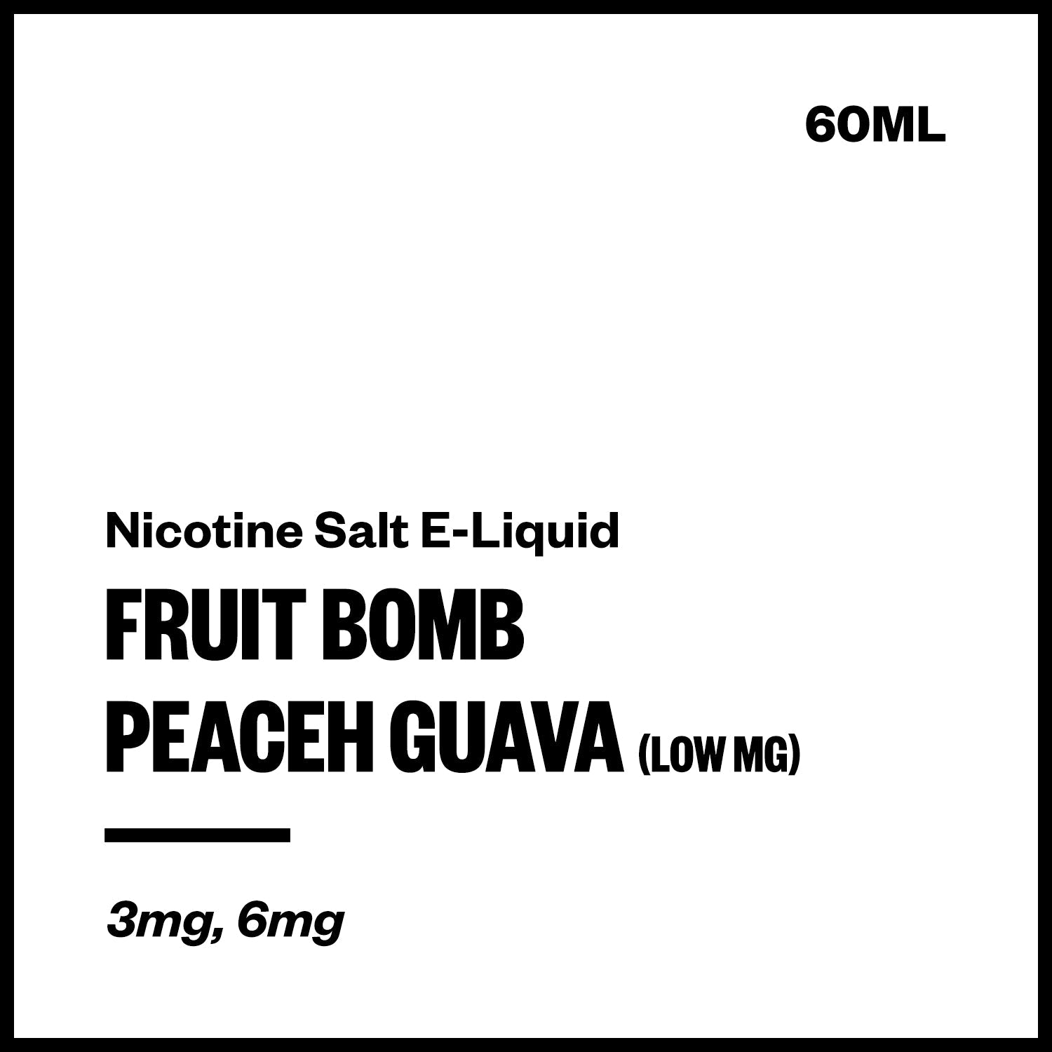 fruit-bomb-salts-peach-guava-low-mg_2e31722c-5196-4374-960d-af5c841c936b.jpg Fruit Bomb - Peach Guava (Low MG Nic Salt E-Liquid 60ml) - Image 1