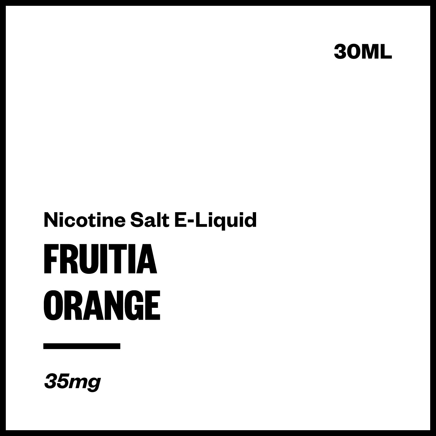 fruitia-salts-orange.jpg Fresh Farms / Fruitia - Orange (Nic Salt E-Liquid 30ml) - Image 1