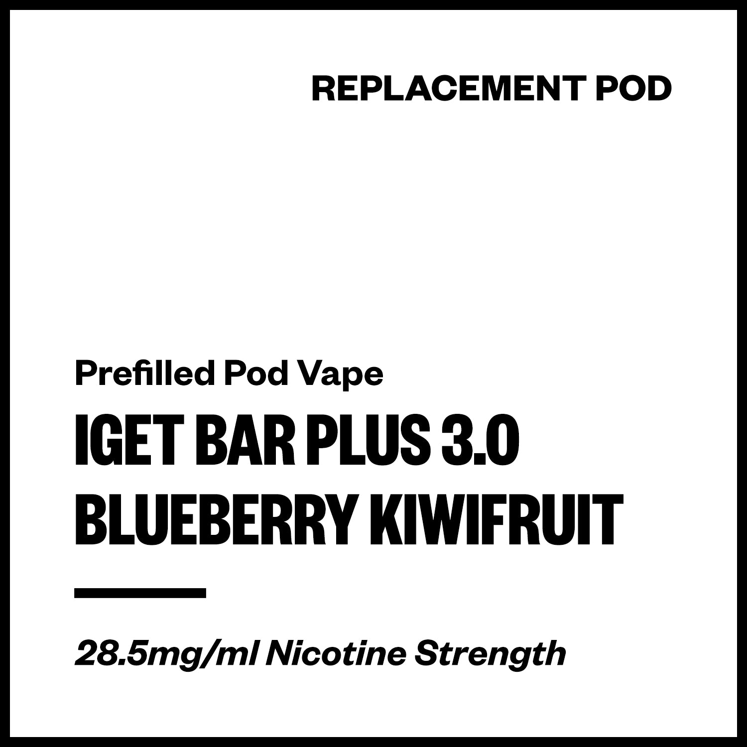iget-bar-plus-3-pod-blueberry-kiwifruit.jpg IGET Bar Plus 3.0 - Blueberry Kiwifruit (Replacement Pod) - Image 1
