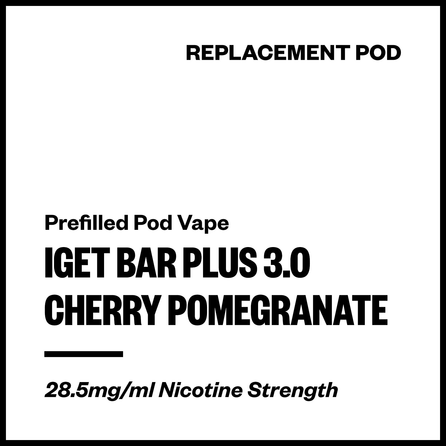 iget-bar-plus-3-pod-cherry-pomegranate.jpg IGET Bar Plus 3.0 - Cherry Pomegranate (Replacement Pod) - Image 1