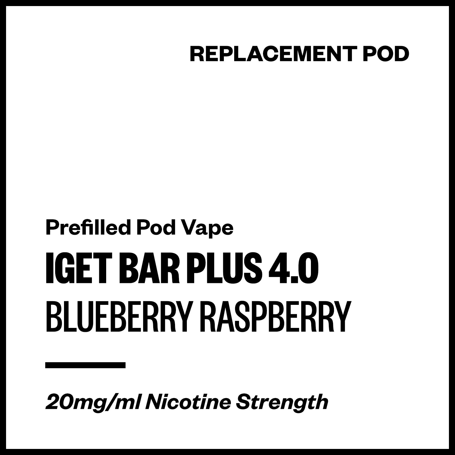 iget-bar-plus-4-pod-blueberry-raspberry.jpg IGET Bar Plus 4.0 - Blueberry Raspberry (Replacement Pod) - Image 1