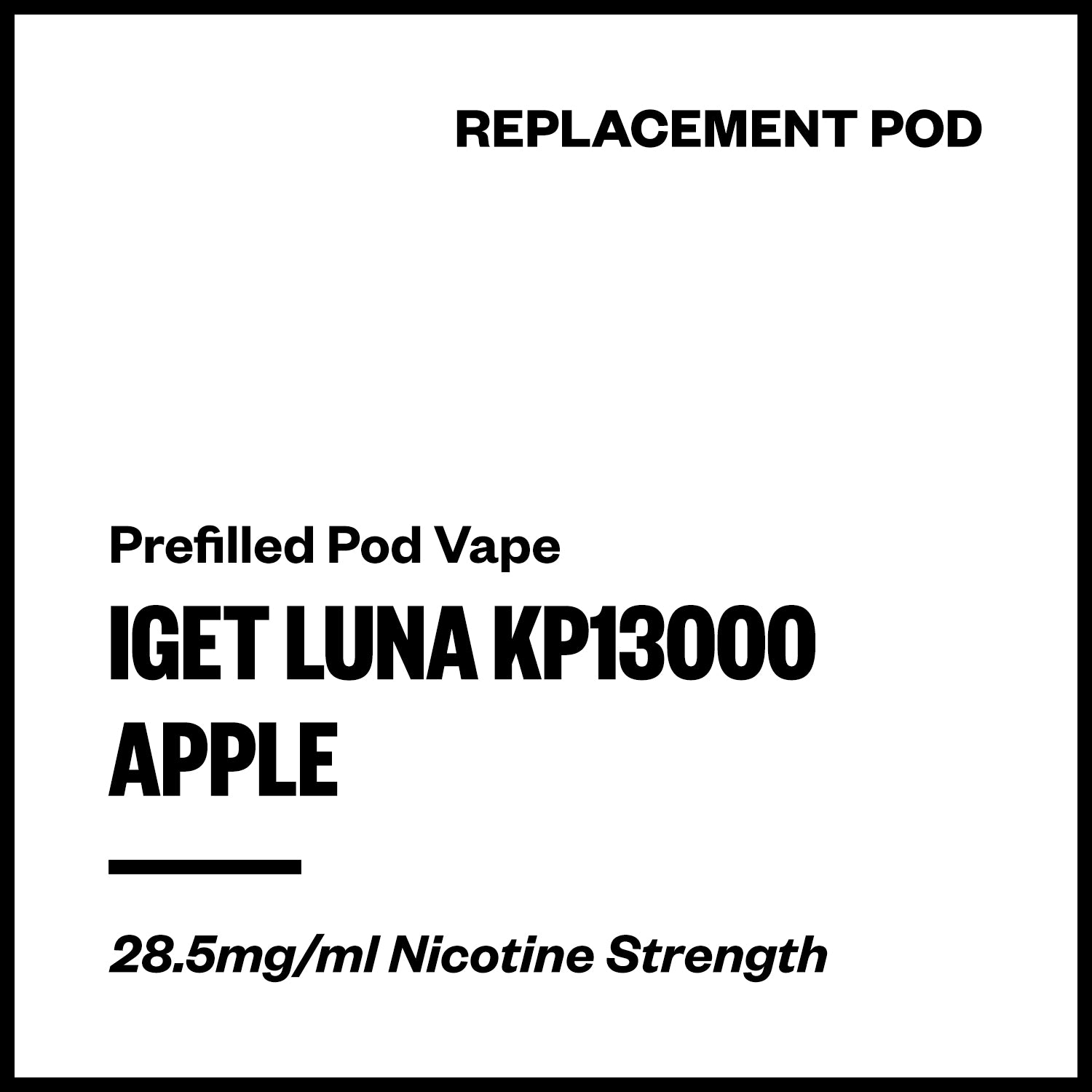 iget-luna-kp13000-pod-apple.jpg IGET Luna KP13000 - Apple (Replacement Pod) - Image 1