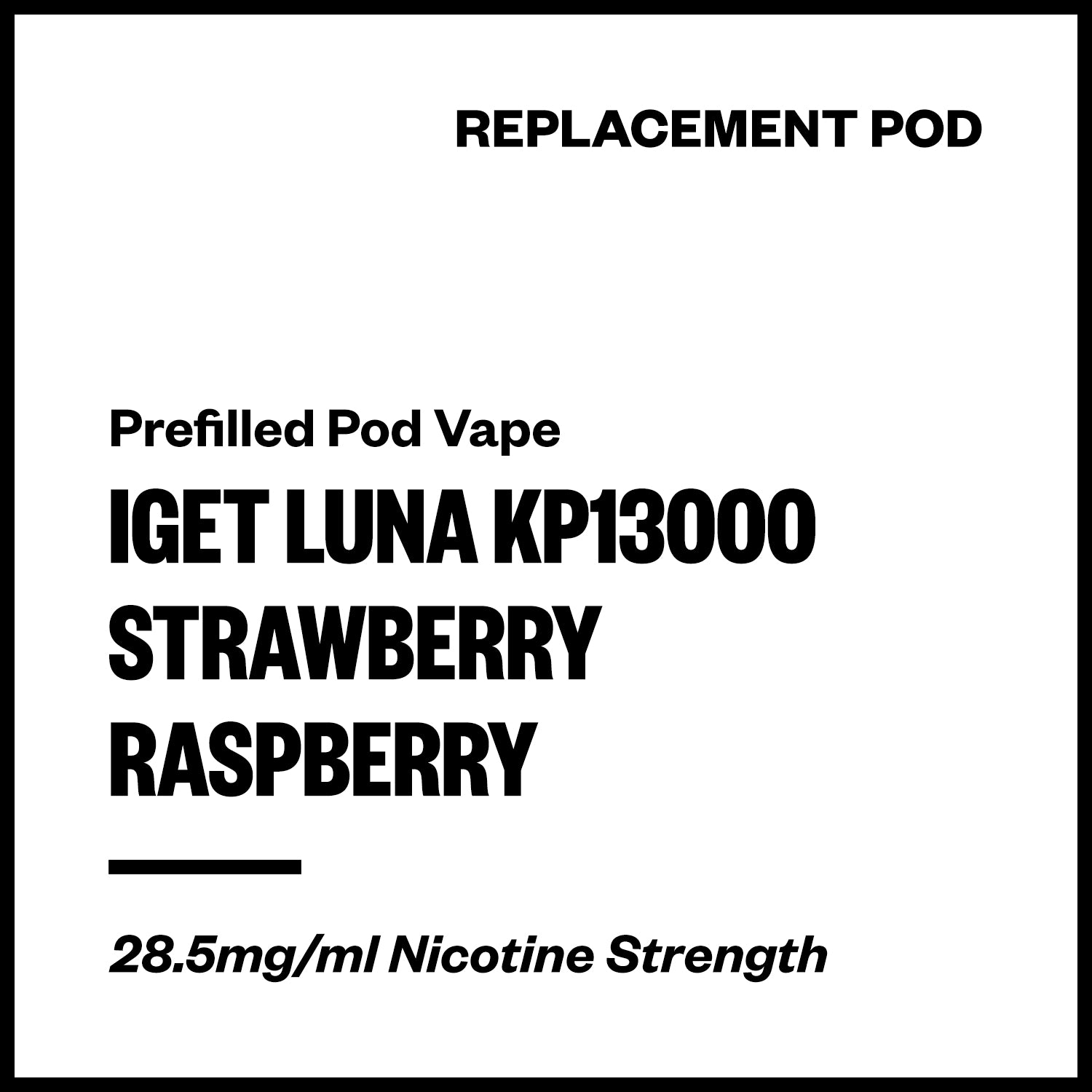 iget-luna-kp13000-pod-strawberry-raspberry.jpg IGET Luna KP13000 - Strawberry Raspberry (Replacement Pod) - Image 1