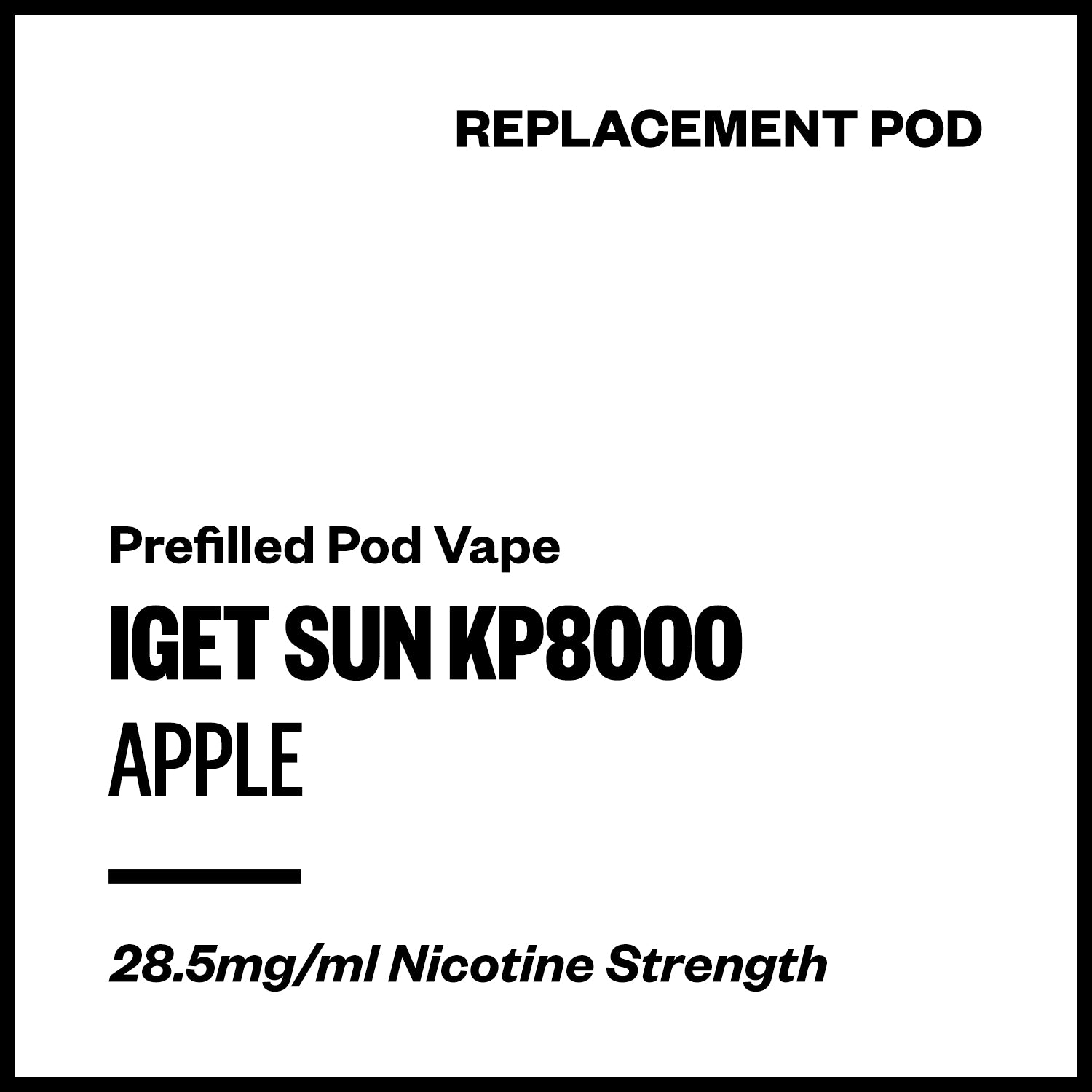 iget-sun-kp8000-apple.jpg IGET Sun KP8000 - Apple (Replacement Pod) - Image 1