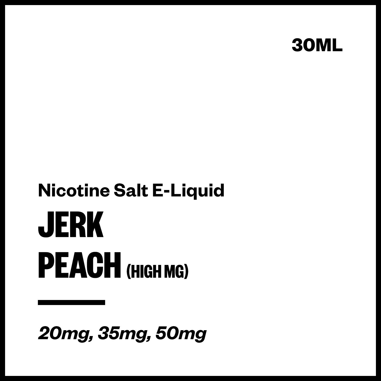 jerk-salts-peach-high-mg_7d67bd19-43fe-4fca-9c12-c7d6f0ac55d7.jpg Jerk - Peach (High MG Nic Salt E-Liquid 30ml) - Image 1