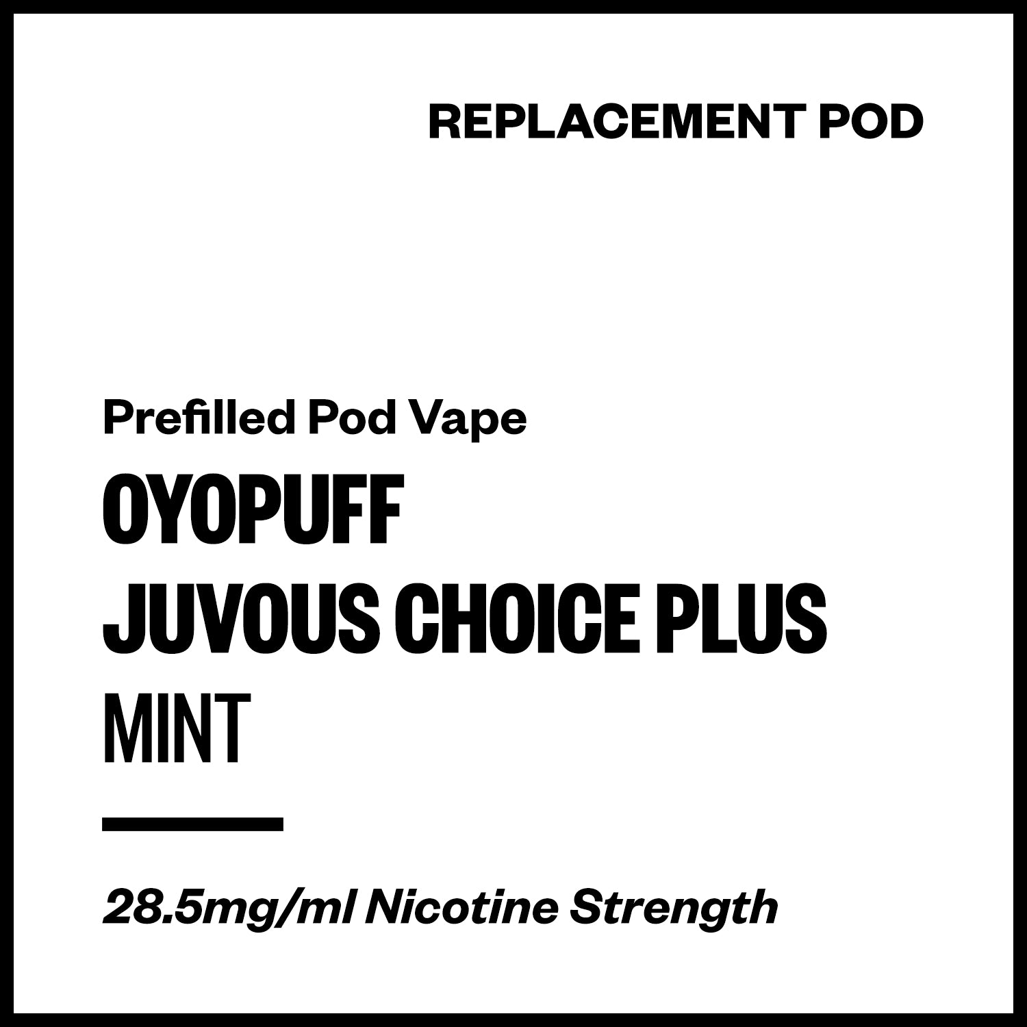 juvous-choice-plus-pod-mint.jpg Oyopuff Juvous Choice Plus - Mint (Replacement Pod) - Image 1