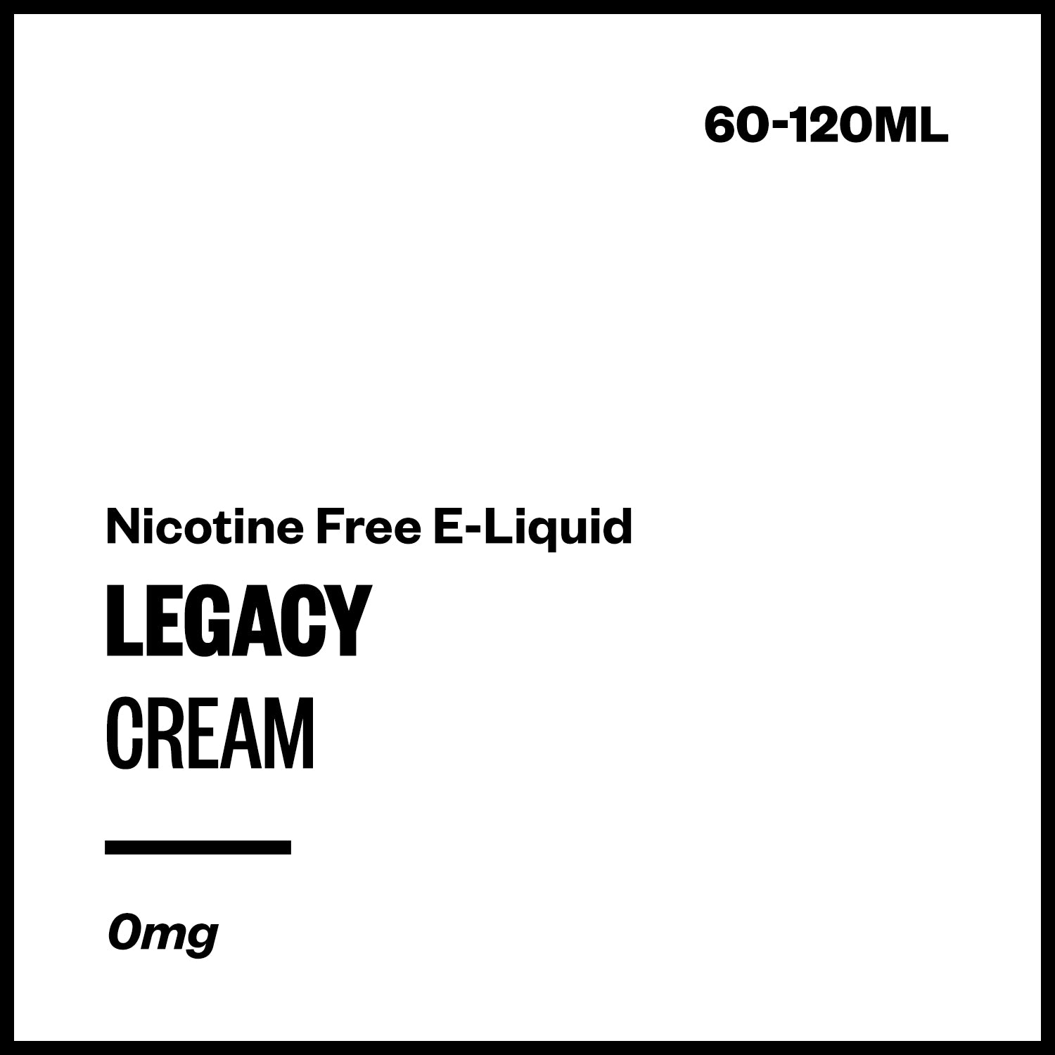 legacy-cream-freebase-no-nicotine.jpg Legacy - Cream (Nicotine Free E-Liquid) - Image 1