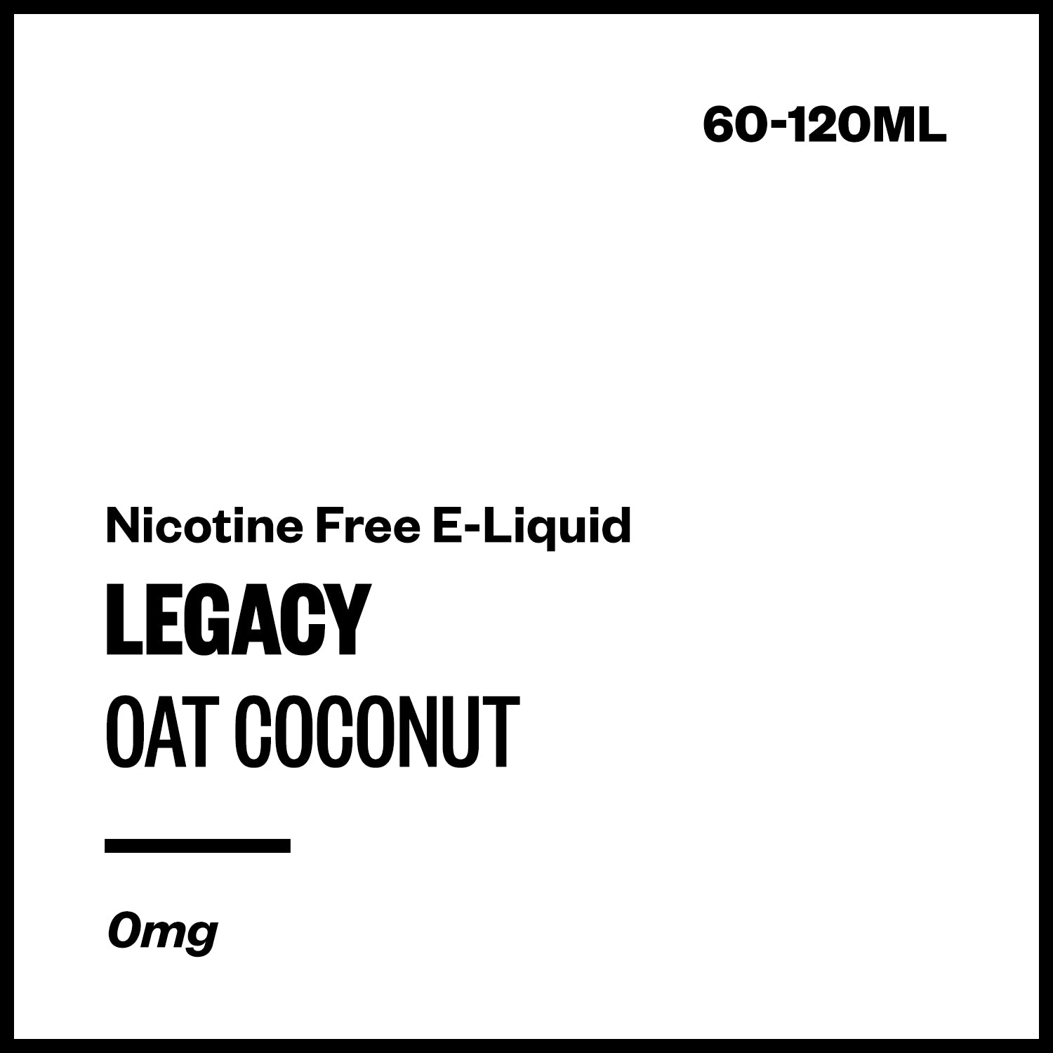 legacy-oat-coconut-freebase-no-nicotine.jpg Legacy - Oat Coconut (Nicotine Free E-Liquid) - Image 1