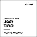 Legacy - Tobacco (Freebase E-Liquid) - 60ml / 3mg/mL Nicotine Content