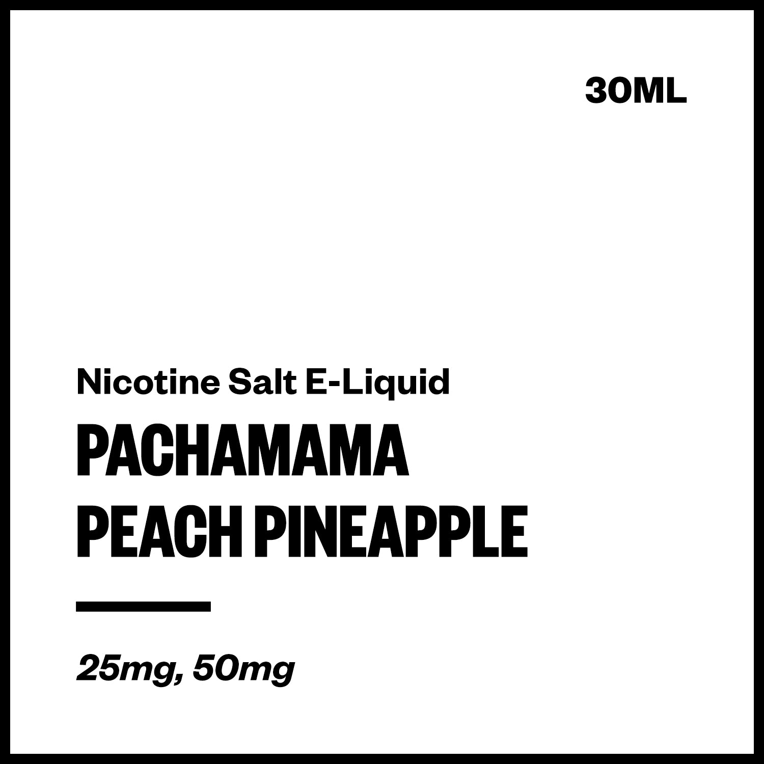 pachamama-salts-peach-pineapple.jpg Pachamama - Peach Pineapple (Nic Salt E-Liquid 30ml) - Image 1