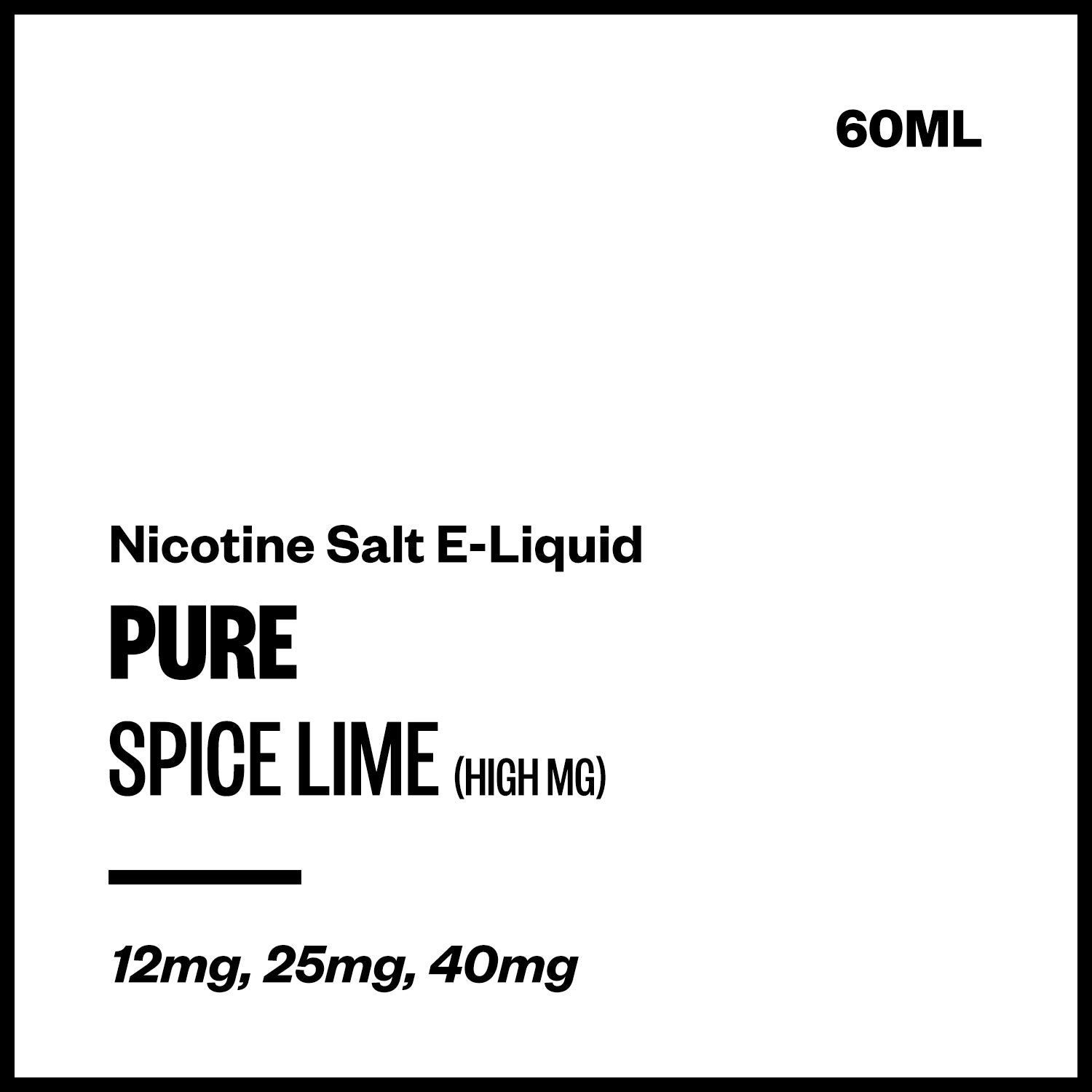 pure-spice-lime-high-mg-nic-salts.jpg Pure - Spice Lime (High MG Nic Salt E-Liquid 30ml) - Image 1