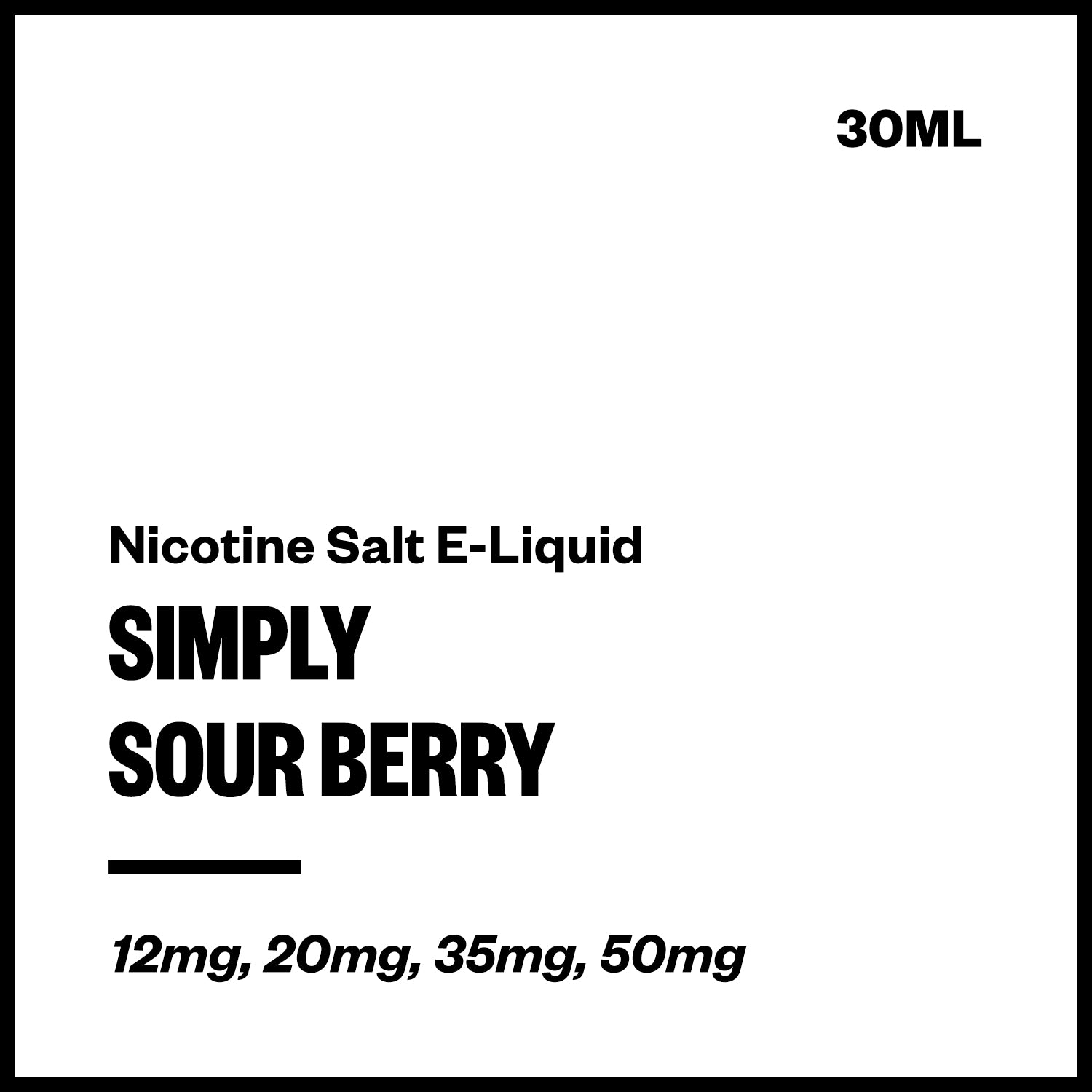 simply-salts-sour-berry.jpg Simply - Sour Berry (Nic Salt E-Liquid 30ml) - Image 1