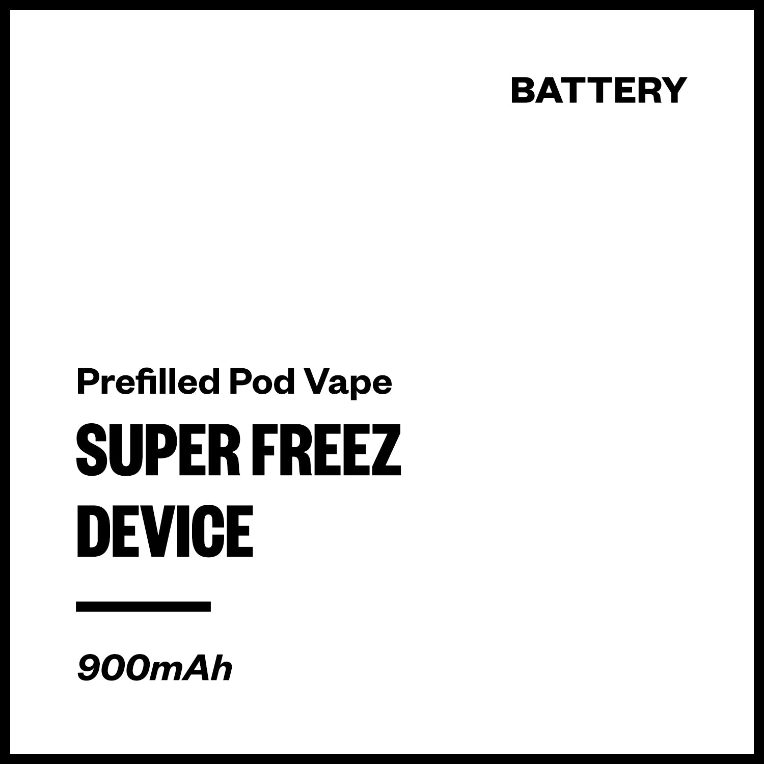 super-freez-prefilled-battery.jpg Super Freez Tesla Bar - Battery (Device Only) - Image 1