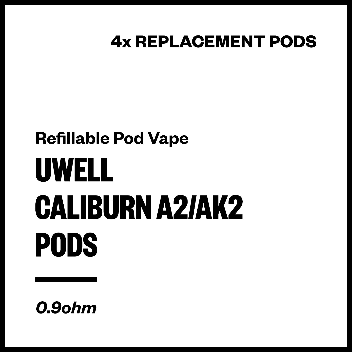 uwell-caliburn-a2-ak2-pods.jpg Uwell Caliburn A2/AK2 Replacement Pods (4 Pack) - Image 1