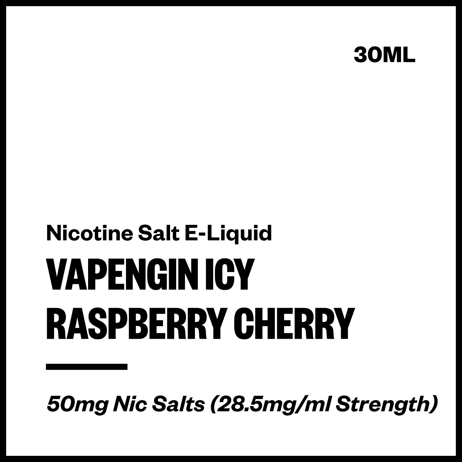 vapengin-ice-salts-raspberry-cherry.jpg Vapengin Icy - Raspberry Cherry (Nic Salt E-Liquid 30ml) - Image 1