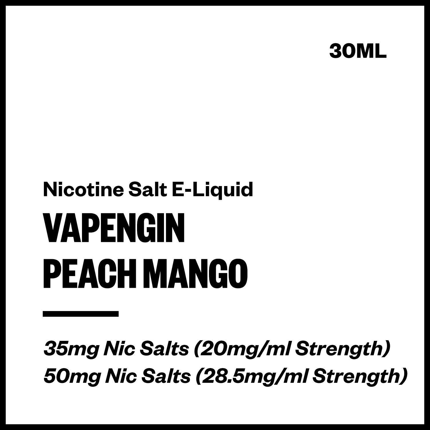 vapengin-salts-peach-mango.jpg Vapengin - Peach Mango (Nic Salt E-Liquid 30ml) - Image 1