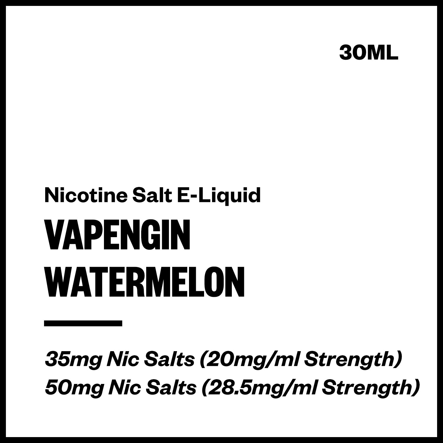 vapengin-salts-watermelon.jpg Vapengin - Watermelon (Nic Salt E-Liquid 30ml) - Image 1