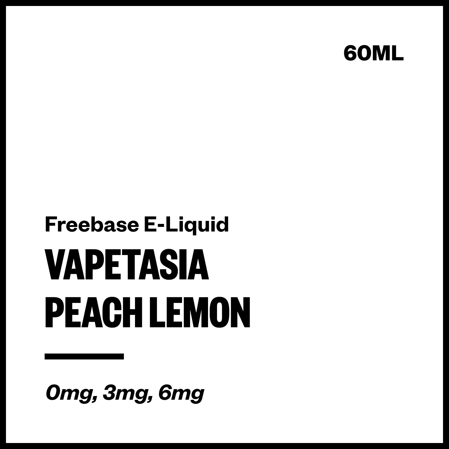 vapetasia-freebase-peach-lemon.jpg Vapetasia - Peach Lemon (Freebase E-Liquid 60ml) - Image 1