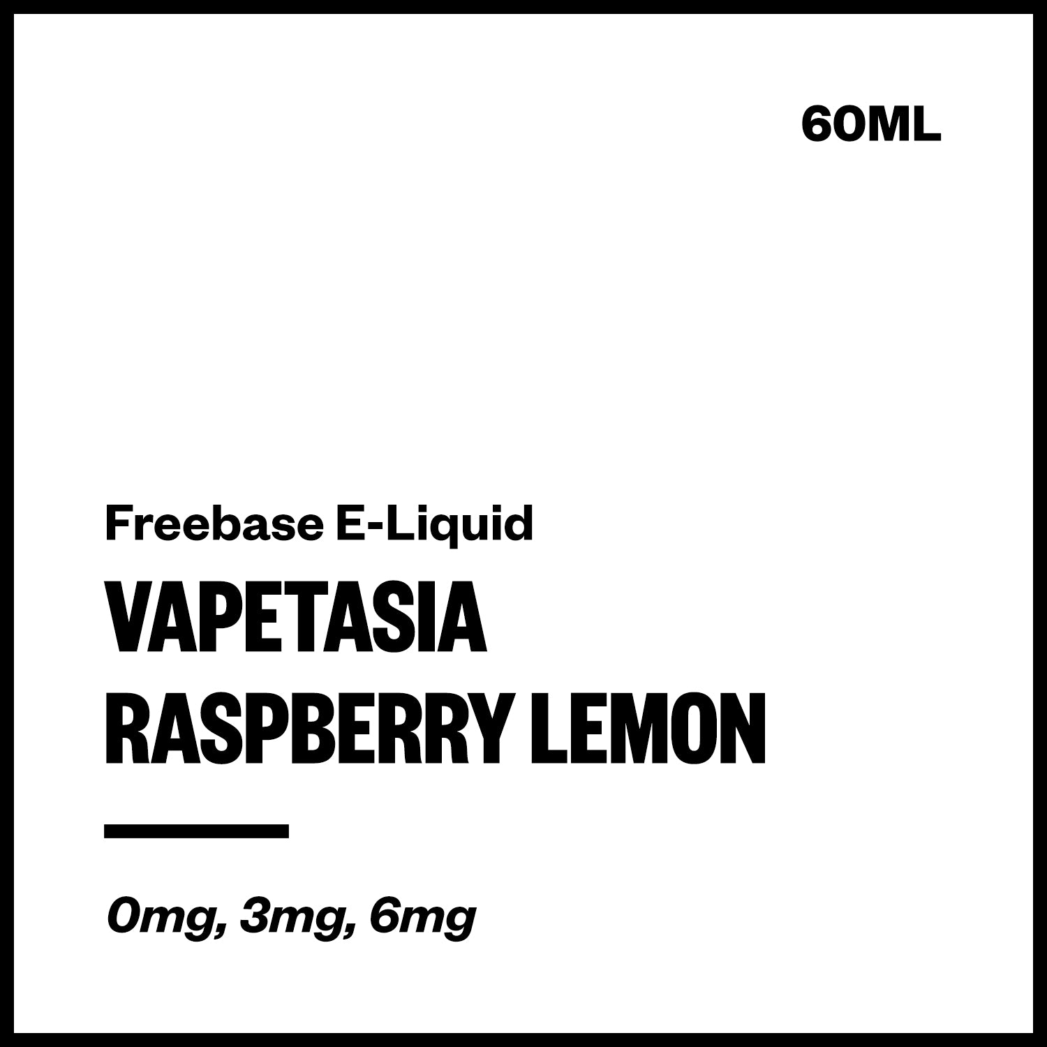 vapetasia-freebase-raspberry-lemon.jpg Vapetasia - Raspberry Lemon (Freebase E-Liquid 60ml) - Image 1