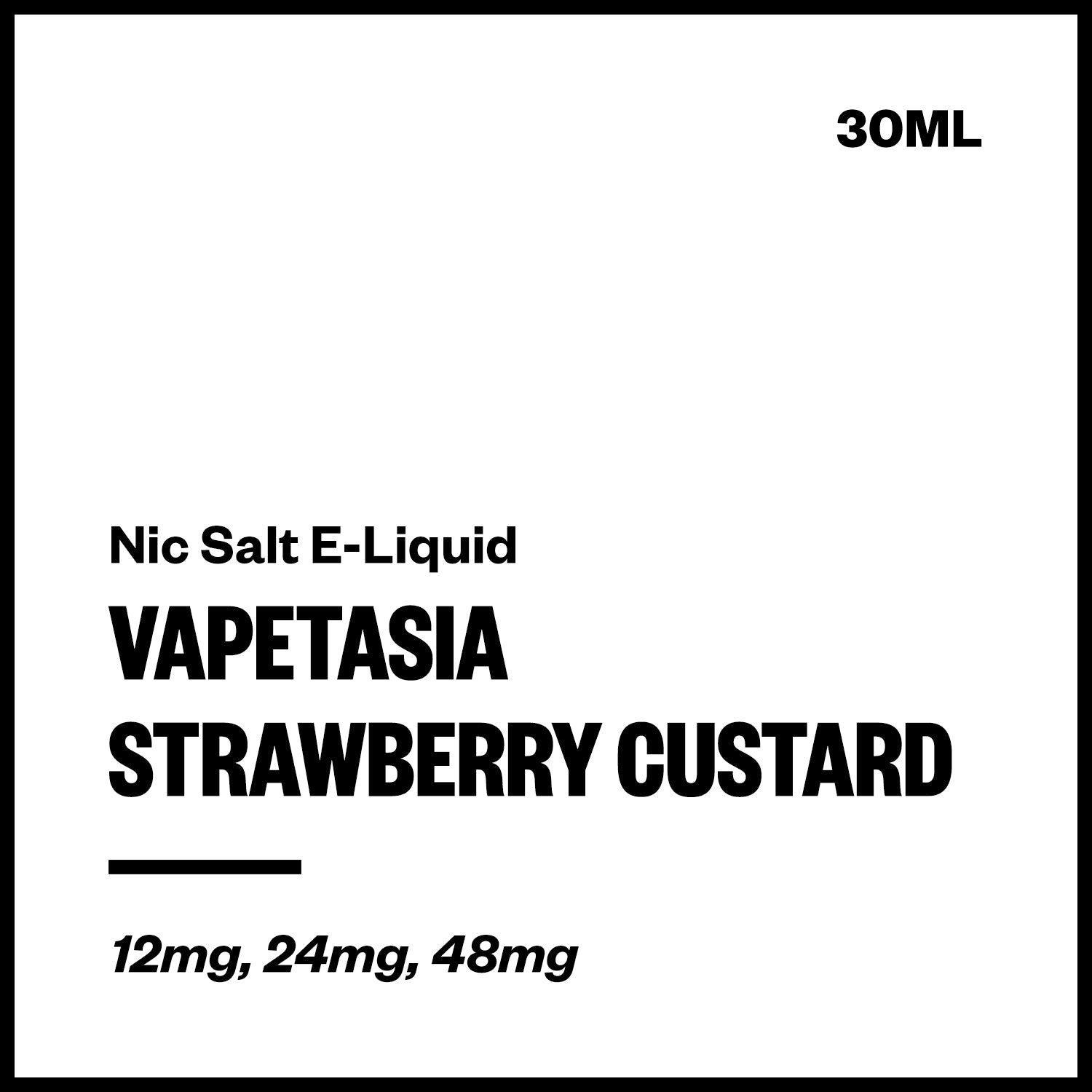 vapetasia-salts-strawberry-custard.jpg Vapetasia - Strawberry Custard (Nic Salt E-Liquid 30ml) - Image 1