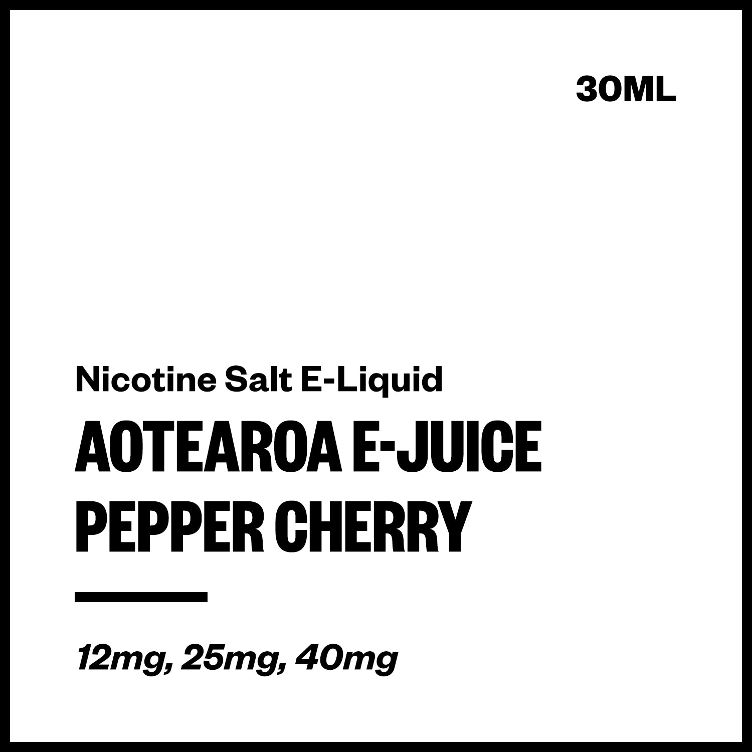 vapourium-aej-pepper-cherry-salt.jpg Aotearoa E-Juice - Pepper Cherry (Nic Salt E-Liquid 30ml) - Image 1