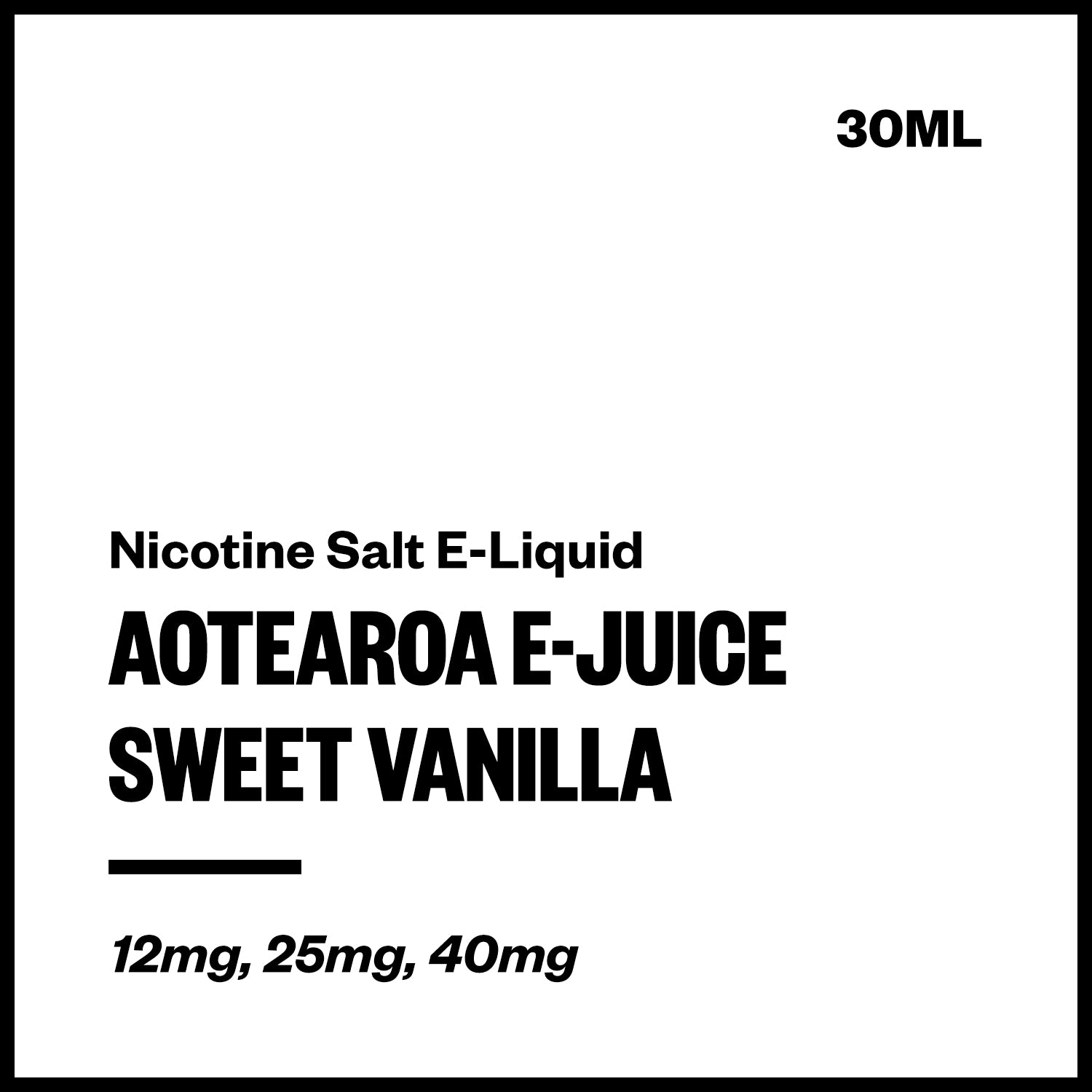 vapourium-aej-sweet-vanilla-salt.jpg Aotearoa E-Juice - Sweet Vanilla (Nic Salt E-Liquid 30ml) - Image 1