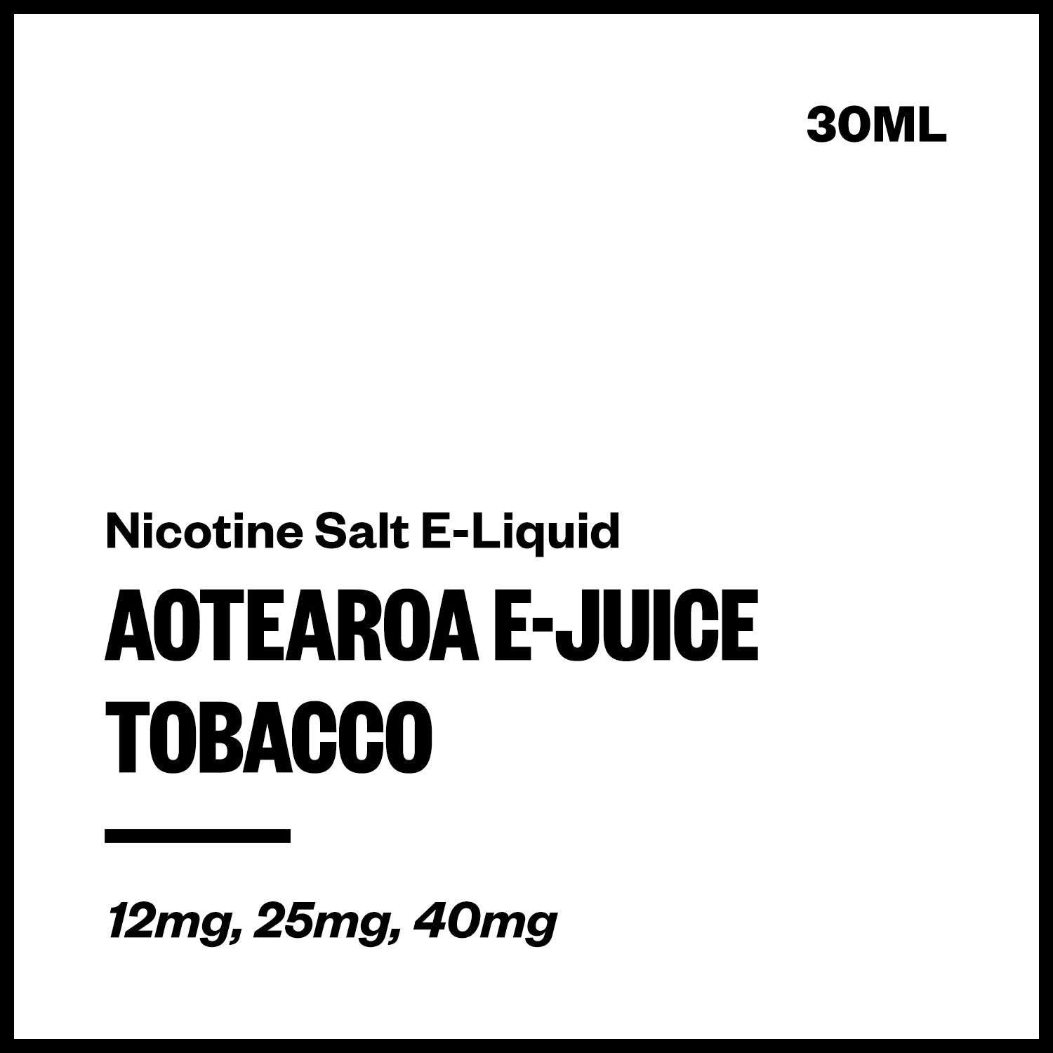 vapourium-aej-tobacco-salt.jpg Aotearoa E-Juice - Tobacco (Nic Salt E-Liquid 30ml) - Image 1