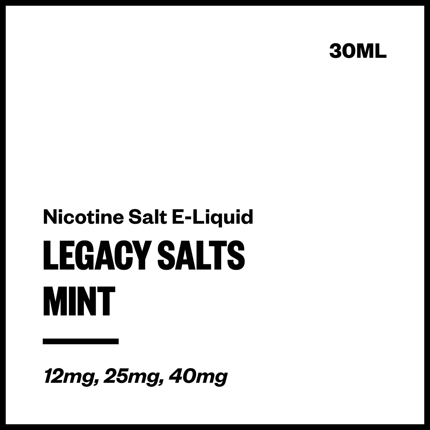 vapourium-legacy-salts-mint.jpg Legacy Salts - Mint (Nic Salt E-Liquid) - Image 1