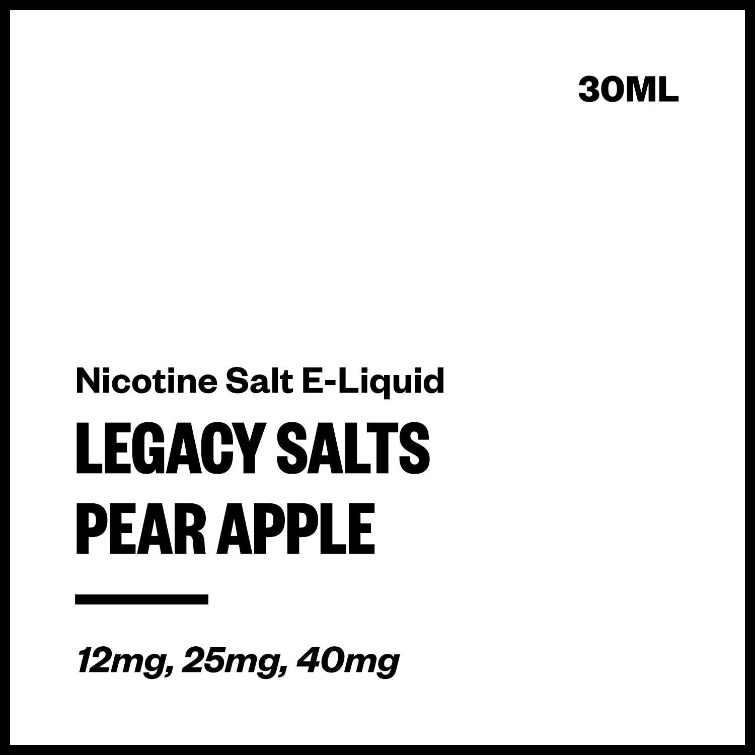 vapourium-legacy-salts-pear-apple.jpg Legacy Salts - Pear Apple (Nic Salt E-Liquid) - Image 1