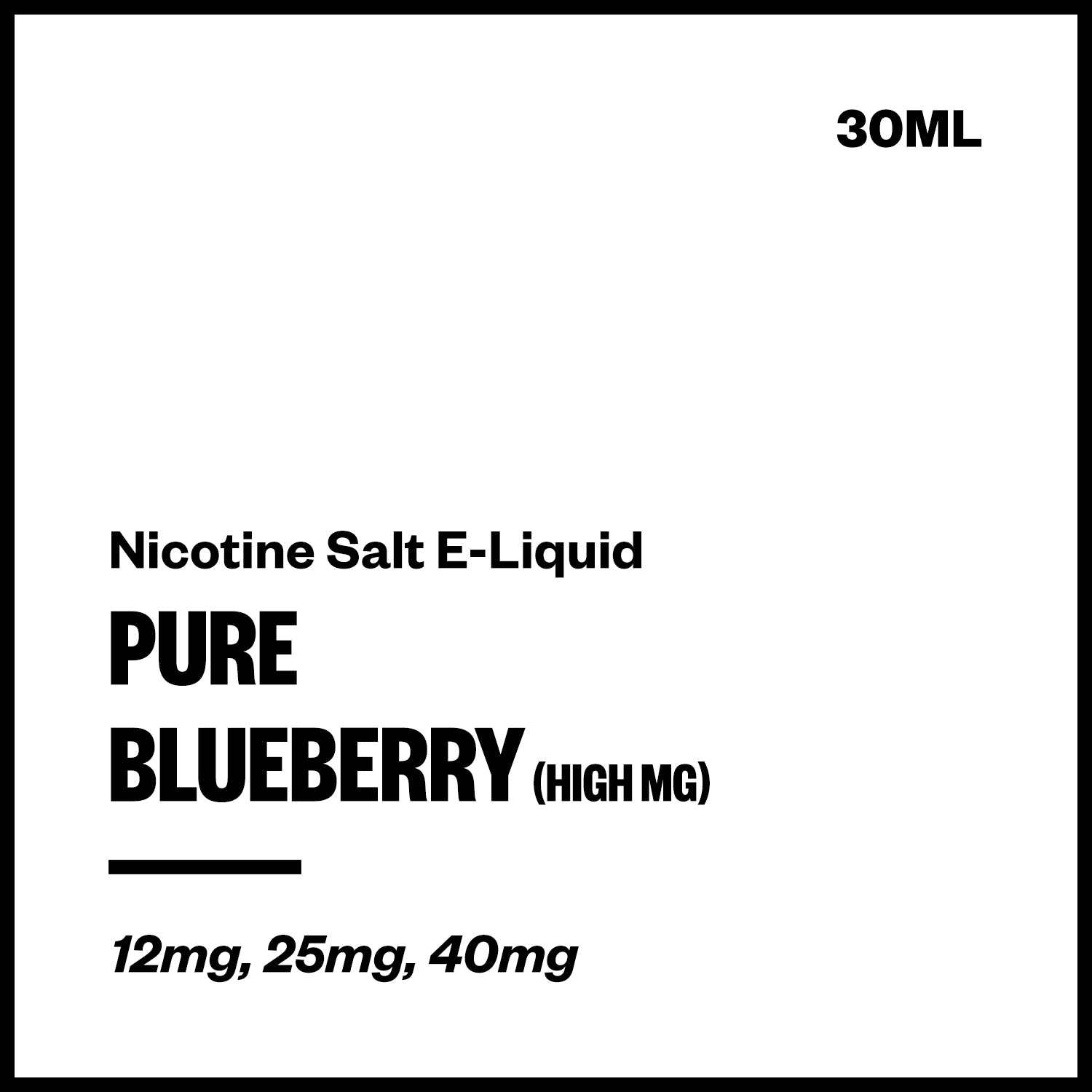 vapourium-pure-blueberry-high-mg.jpg Pure - Blueberry (High MG Nic Salt E-Liquid 30ml) - Image 1